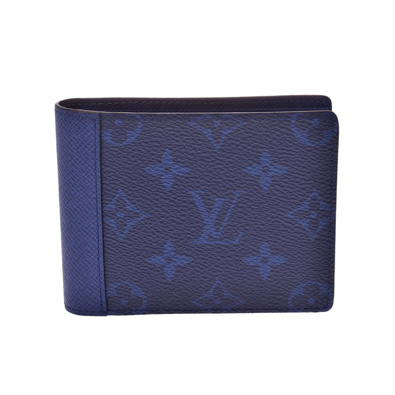 LOUIS VUITTON Louis Vuitton Tayramarama Portofeuille Multipul Cobalt M60299 Men's Leather Wallet Shindo Used Ginzo