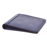 LOUIS VUITTON Louis Vuitton Tayramarama Portofeuille Multipul Cobalt M60299 Men's Leather Wallet Shindo Used Ginzo