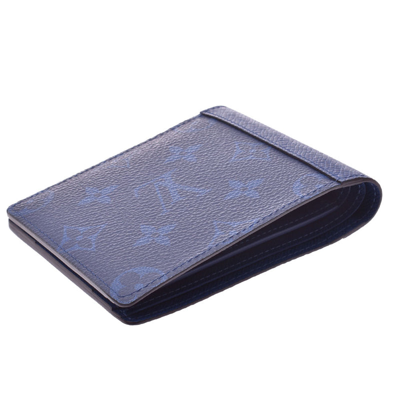 LOUIS VUITTON Louis Vuitton Tayramarama Portofeuille Multipul Cobalt M60299 Men's Leather Wallet Shindo Used Ginzo