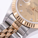 ROLEX Rolex Datejust 10P Diamond 69173G Ladies YG/SS Watch Automatic Winding Champagne Dial A Rank Used Ginzo