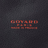 GOYARD Goyal Anjou PM可逆人字纹/黑色中性PVC /皮革手提袋Shindo二手Ginzo