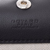 GOYARD Goyal Anjou PM可逆人字纹/黑色中性PVC /皮革手提袋Shindo二手Ginzo