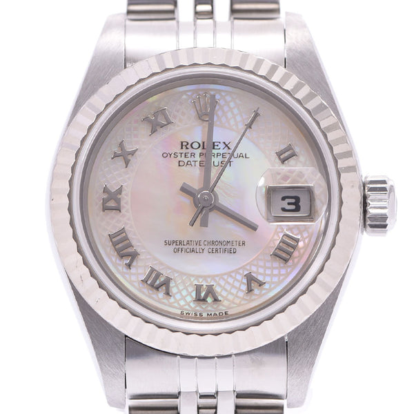ROLEX Rolex Datejust Milliyard 69174NRD Women's WG/SS Watch Automatic Winding Pink Roman Shell Dial A Rank Used Ginzo