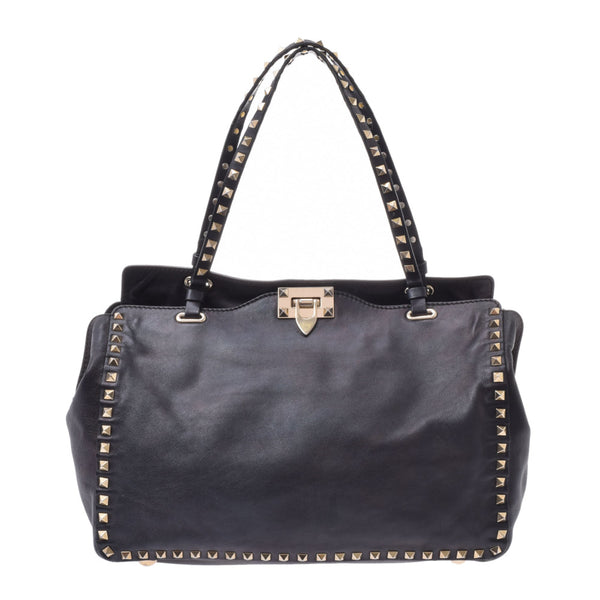 Valentino 2way バッグ Valentino Galvani 2WAY bag rock Studs Black Gold Hardware Unisex