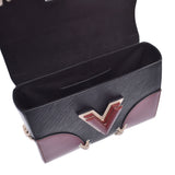 LOUIS VUITTON Louis Vuitton Epi Twist MM Chain Bag Black/Bordeaux M42449 Ladies Epi Leather Shoulder Bag A Rank Used Ginzo