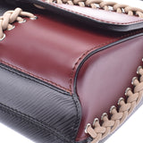 LOUIS VUITTON Louis Vuitton Epi Twist MM Chain Bag Black/Bordeaux M42449 Ladies Epi Leather Shoulder Bag A Rank Used Ginzo