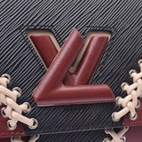 LOUIS VUITTON Louis Vuitton Epi Twist MM Chain Bag Black/Bordeaux M42449 Ladies Epi Leather Shoulder Bag A Rank Used Ginzo