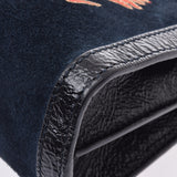 GUCCI古驰刺绣包龙刺绣海军蓝色黄金金属配件503877女士单肩包B等级二手银库