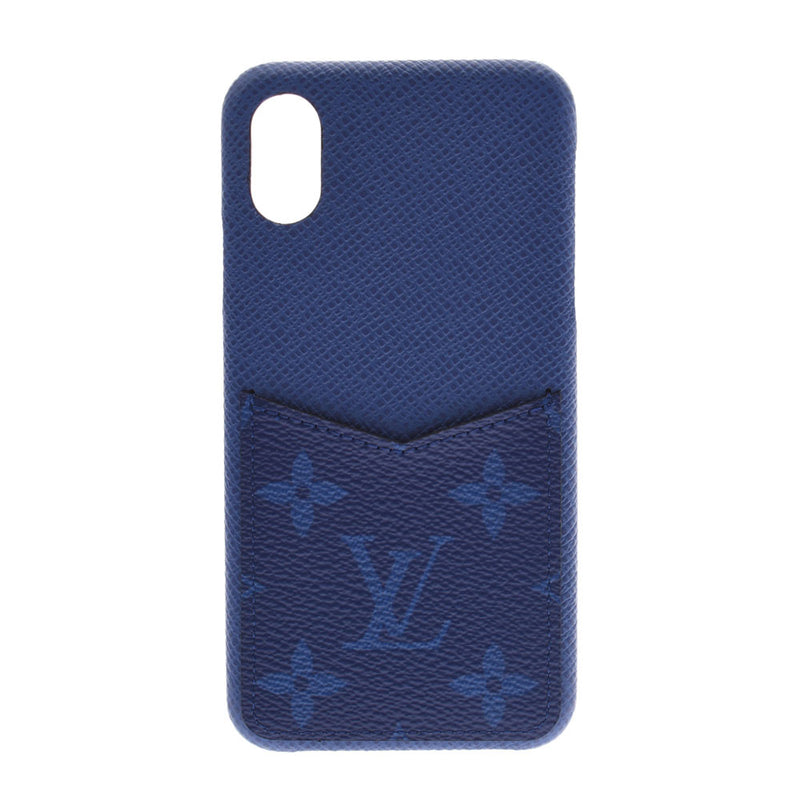 LOUIS VUITTON Louis Vuitton Tyga iPhone Bumper X/XS Cobalt M67680 Unisex Taiga Brand Accessories Unused Ginzo