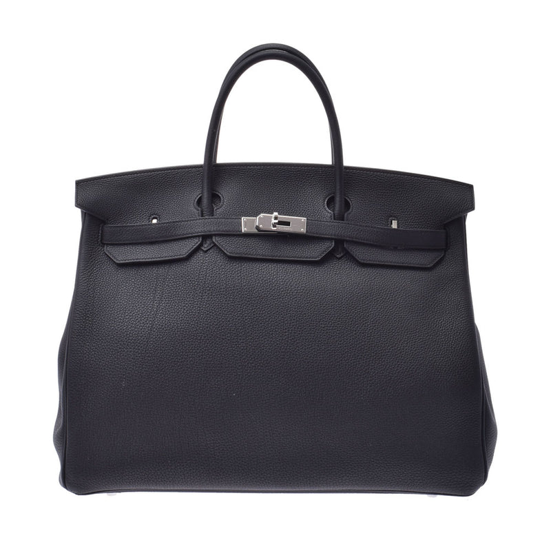 Hermes Birkin 40 Black Silver Hardware D Stamped (around 2019