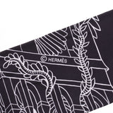 HERMES エルメス ツイリー アニマルポリス/Animapolis 黒/白 レディース シルク スカーフ ABランク 中古 銀蔵