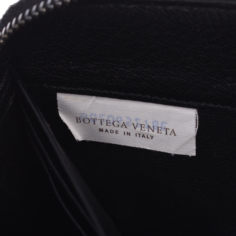 BOTTEGAVENETA, Bottega Veneta Roundfasner, wallet, black, unissex, long wallet, wallet, A-rank used silver,
