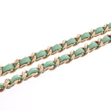 CHANEL シャネル マトラッセ スモールバニティケース ピンク/水色/グリーン系 レディース キャビアスキン ショルダーバッグ Aランク 中古 銀蔵