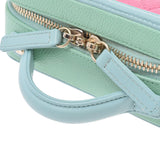 CHANEL シャネル マトラッセ スモールバニティケース ピンク/水色/グリーン系 レディース キャビアスキン ショルダーバッグ Aランク 中古 銀蔵