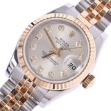 ROLEX Rolex Datejust 10P Diamond Roulette Engraved 179173G Ladies YG/SS Watch Automatic Winding Silver Dial A Rank Used Ginzo