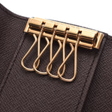 Louis Vuitton four key Keychain brown n62631 Unisex Damier canvas key case a