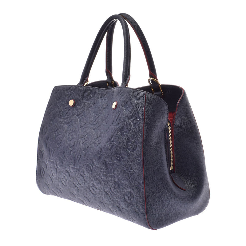 LOUIS VUITTON Louis Vuitton Monogram Anplant Montaigne MM 2WAY Bag Marine Rouge M42746 Ladies Handbag B Rank Used Ginzo