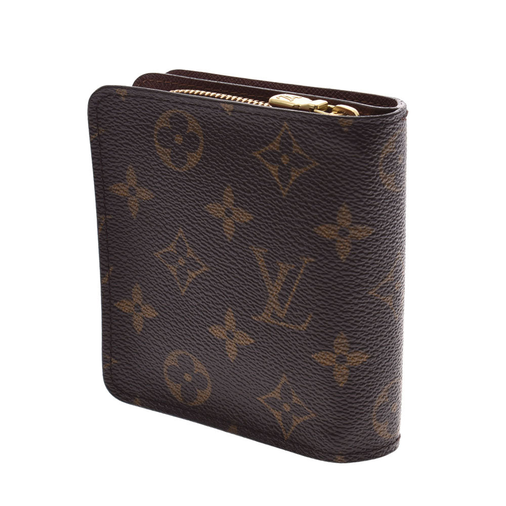 ルイヴィトンコンパクトジップ 14145 ブラウン ユニセックス モノグラムキャンバス 二つ折り財布 M61667 LOUIS VUITTON 中古  – 銀蔵オンライン