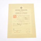 百达翡丽Patek Philippe Calatrava Back Skelton Japan Limited 100件3796SJ男孩YG /皮革手表自动上链象牙色表盘等级二手Ginzo