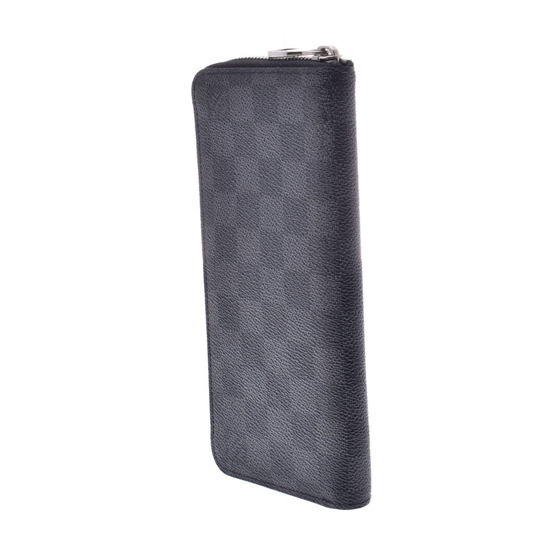 Louis Vuitton Round Zipper Long Wallet Damier Graphite Zippy Vertical Dark  Gray Canvas Men's N63095