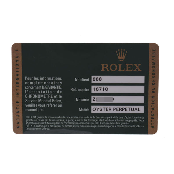 ROLEX ロレックス GMTマスター2 黒/赤ベゼル デッドストック Cal.3186 16710 メンズ SS 腕時計 自動巻き 黒文字盤 未使用 銀蔵