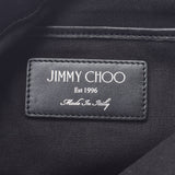 JIMMY CHOO Jimmy Choo Derek铆钉黑色银色硬件男女皆宜的小羊皮手拿包B等级二手Ginzo