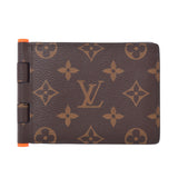 LOUIS VUITTON Louis Vuitton Portofoile Miltipur Hinge Brown/Orange M67450 Unisex Wallet A Rank Used Ginzo