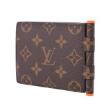 LOUIS VUITTON Louis Vuitton Portofoile Miltipur Hinge Brown/Orange M67450 Unisex Wallet A Rank Used Ginzo