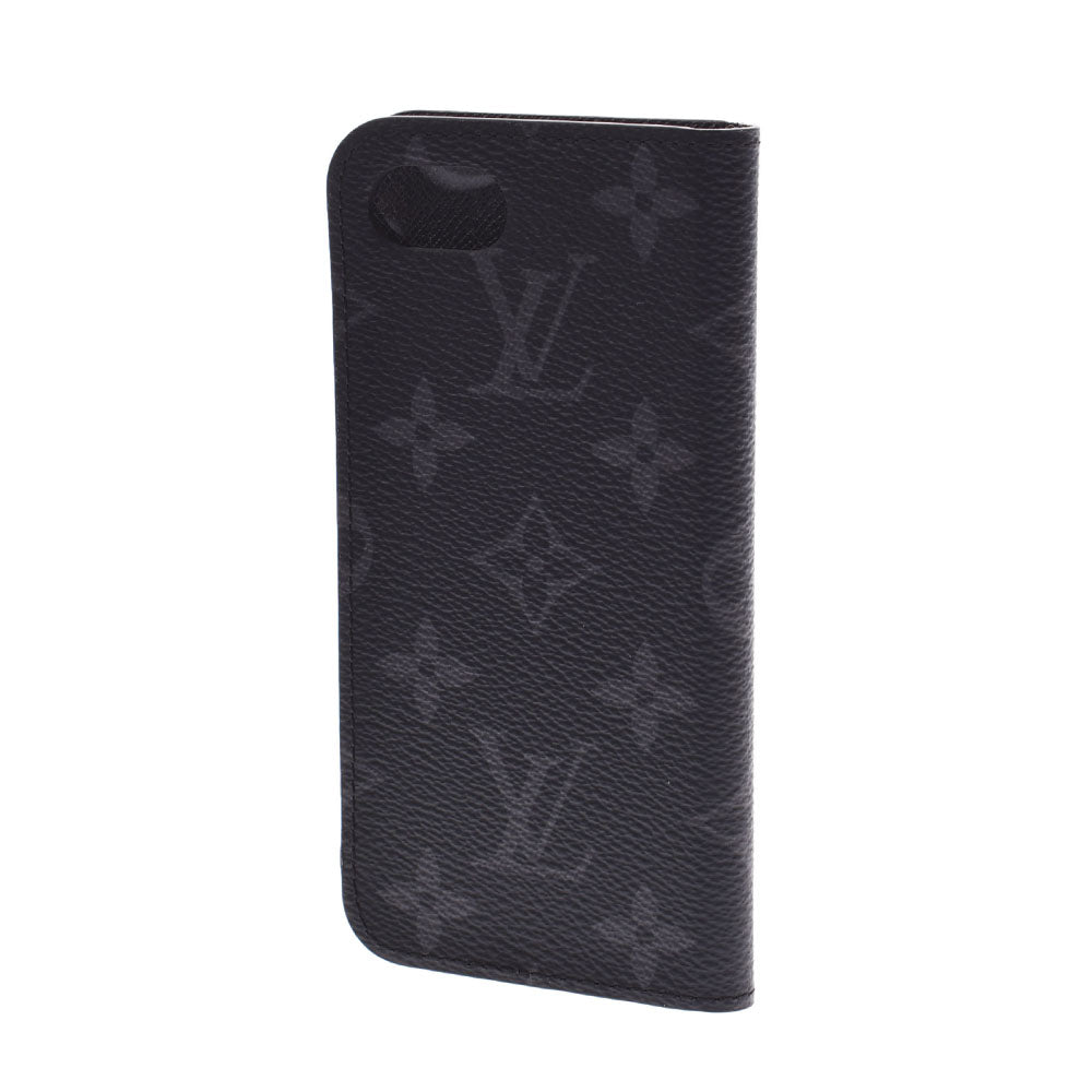 LOUIS VUITTON ルイヴィトン モノグラム エクリプス フォリオ iPhone 7/8 ケース 黒/グレー系 M62640 メンズ  携帯・スマホアクセサリー 未使用 銀蔵