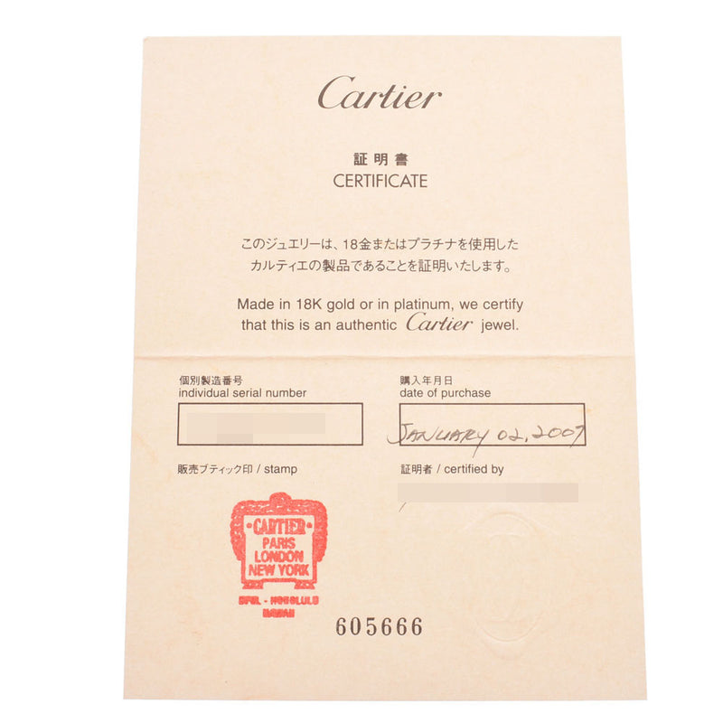 CARTIER Cartier Love Bracelet Half Diamond Old #16 Unisex K18WG/Diamond Bracelet A Rank Used Ginzo