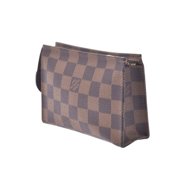 LOUIS VUITTON Louis Vuitton Damier Pochette Wallet 15 Brown N47548 Ladies Damier Canvas Pouch B Rank Used Ginzo