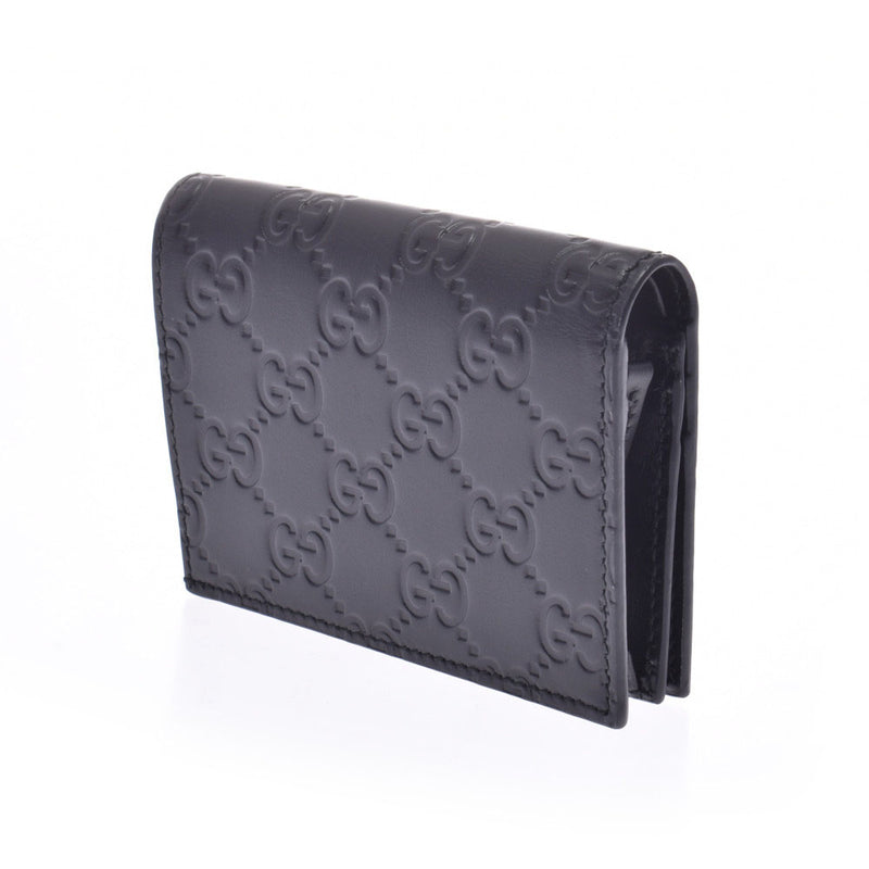 GUCCI Gucci Gucci sima compact wallet black 522869 unisex calf folio wallet A rank used silver storehouse