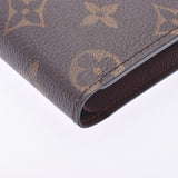 LOUIS VUITTON Louis Vuitton monogram portofoy mark NM Brown M62288 men's monogram canvas bi-fold wallet unused silver