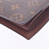 LOUIS VUITTON Louis Vuitton monogram portofoy mark NM Brown M62288 men's monogram canvas bi-fold wallet unused silver