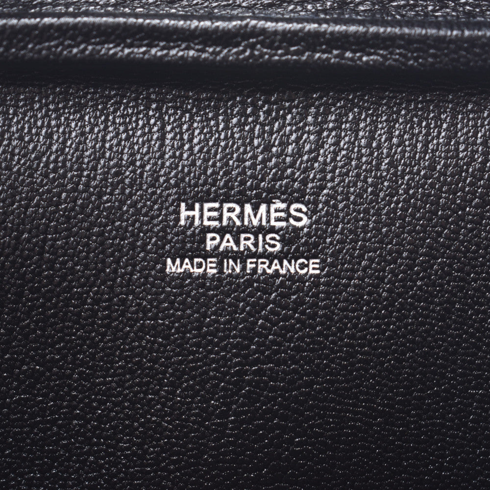 HERMES エルメス プリュム 28 黒 シルバー金具 K刻印(2007年頃) レディース ヴォーエプソン ハンドバッグ Aランク 中古 銀蔵