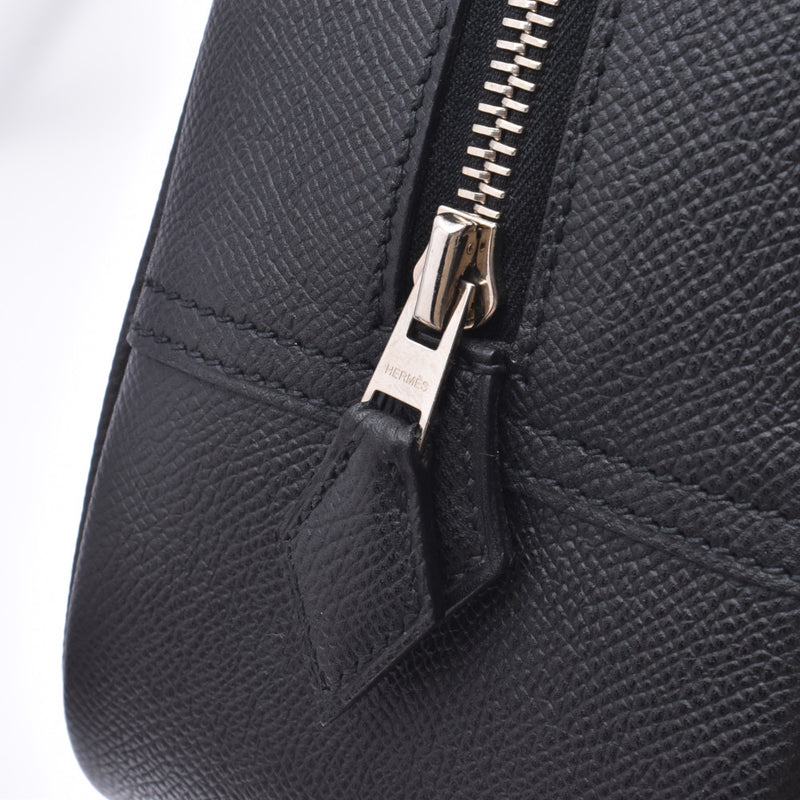 HERMES 28 black silver metal fittings □K engraved (around 2007) Ladies Vow Epson handbag A rank used Ginzo