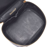 CHANEL Bicolole Horizontal Vanity Bag Black Gold Hardware Ladies Lambskin Handbag B Rank Used Ginzo