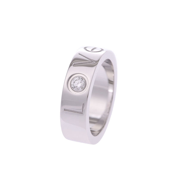 卡地亚卡地亚Love Ring 1P Diamond＃48 2006 Christmas Limited No.8 Ladies K18WG Ring / Ring A Rank Used Ginzo