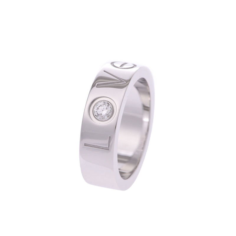 CARTIER Cartier Love Ring 1P Diamond #48 2006 Christmas Limited No. 8 Women's K18WG Ring Ring A Rank Used Ginzo