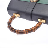 GUCCI Dionysos bamboo Handbag Black Gold 421999 women's scarf 2WAY bag B rank used silver