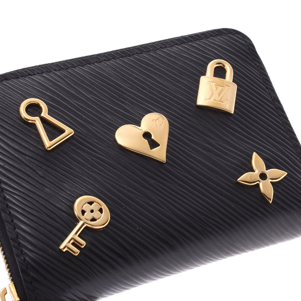 LOUIS VUITTON ルイヴィトン エピ ラブロック ジッピーコインパース 黒 ゴールド金具 M63993 レディース エピレザー コインケース  ABランク 中古 銀蔵