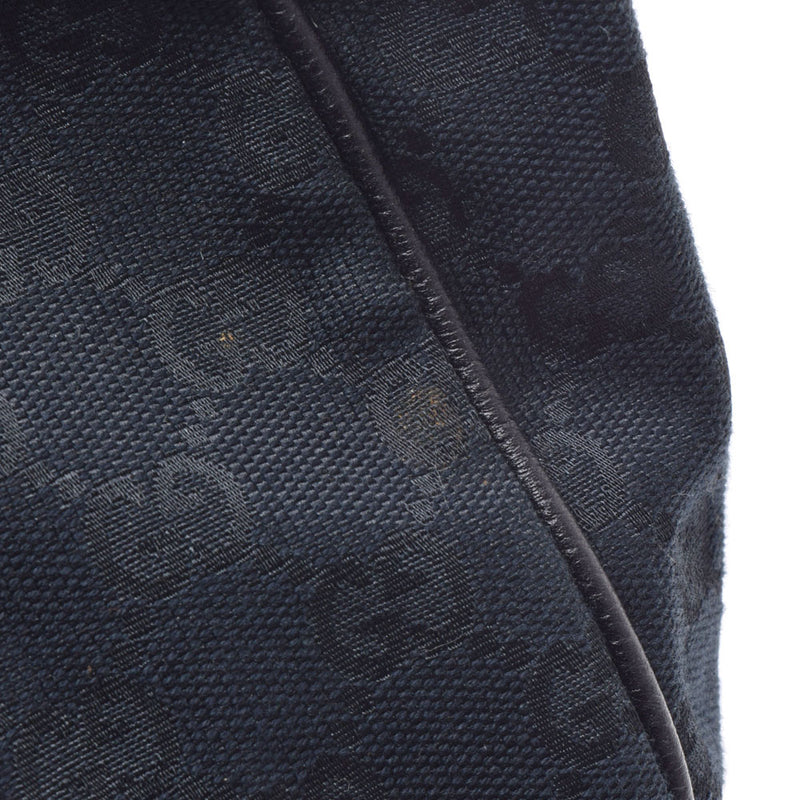 GUCCI Gucci GG Canvas Tote Bag Black 163805 Canvas/Leather Handbag B Rank Used Ginzo