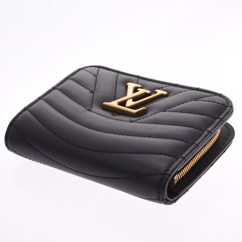 LOUIS VUITTON ルイヴィトンニューウェーブジプトコンパクトウォレット black M63789 unisex leather folio wallet newly used goods silver storehouse
