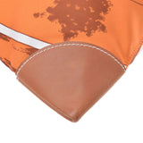 HERMES Silky City PM Orange/Brown □L Engraved (around 2008) Unisex Silk/Valenia Shoulder Bag B Rank Used Ginzo