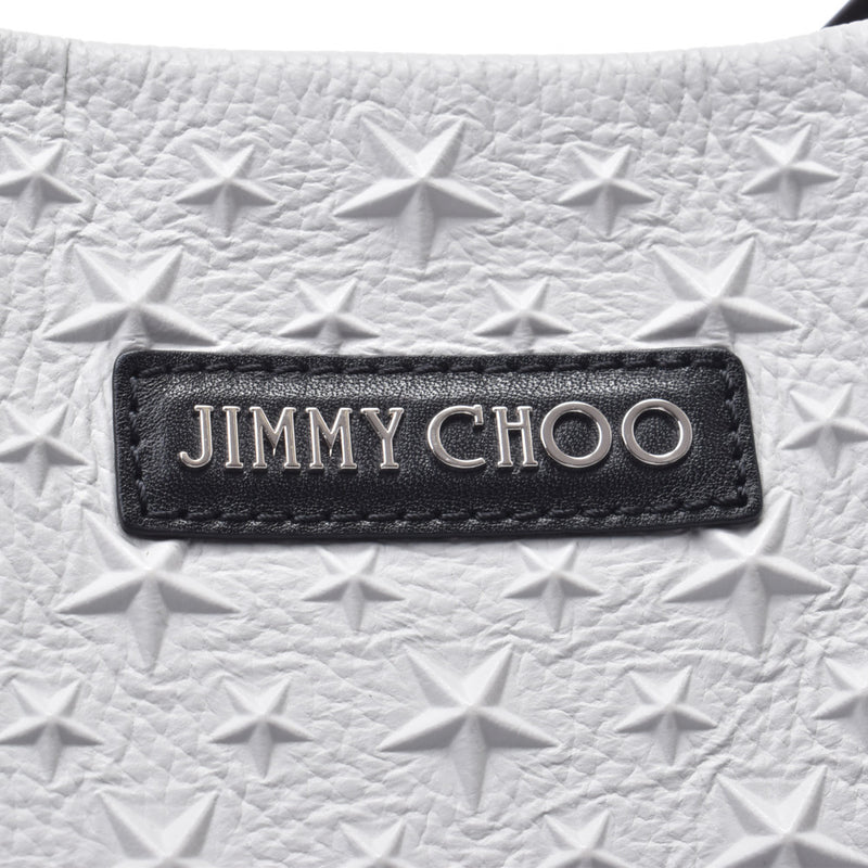 JIMMY CHOO Jimmy Choo Star Embons Light Gray/Black Unisex Leather Tote Bag A Rank Used Ginzo