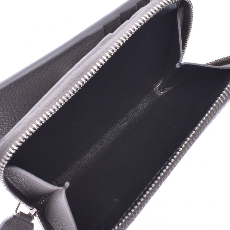 SAINT LAURENT サンローランリヴゴーシュコンパクトウォレットグレーユニセックスレザー folio wallet A rank used silver storehouse