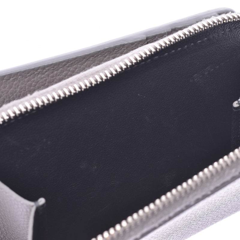 SAINT LAURENT サンローランリヴゴーシュコンパクトウォレットグレーユニセックスレザー folio wallet A rank used silver storehouse