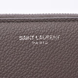 SAINT LAURENT サンローランリヴゴーシュコンパクトウォレットグレーユニセックスレザー folio wallet A rank used silver storehouse