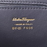 Salvatore Ferragamo フェラガモ ガンチーニ 2WAYバッグ ダークグレー レディース カーフ ハンドバッグ Aランク 中古 銀蔵