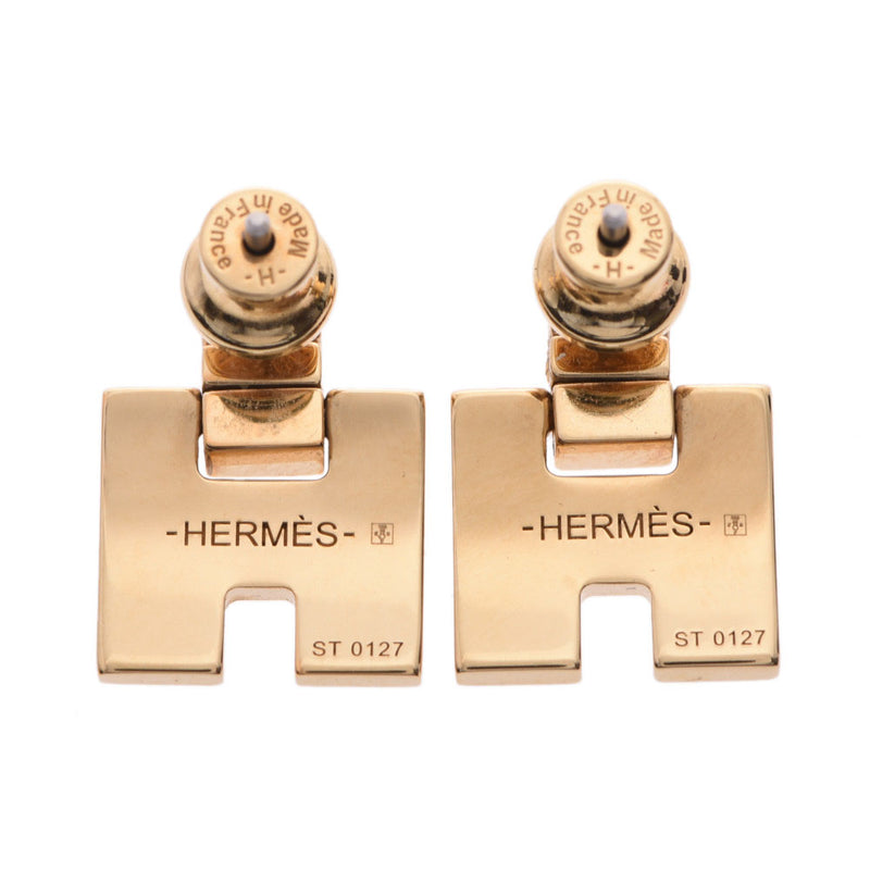 HERMES Hermes Eileen Earrings Gold Women's GP Earrings A Rank Used Ginzo